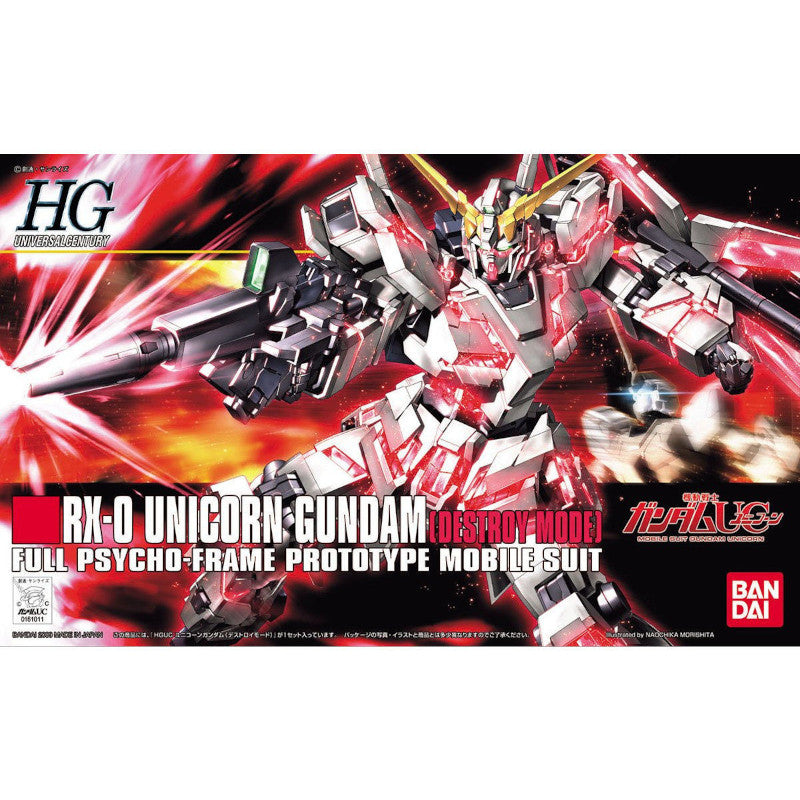 HGUC 1/144 Plastic Model Mobile Suit Gundam Unicorn : RX-0 Unicorn Gundam [Destroy Mode]