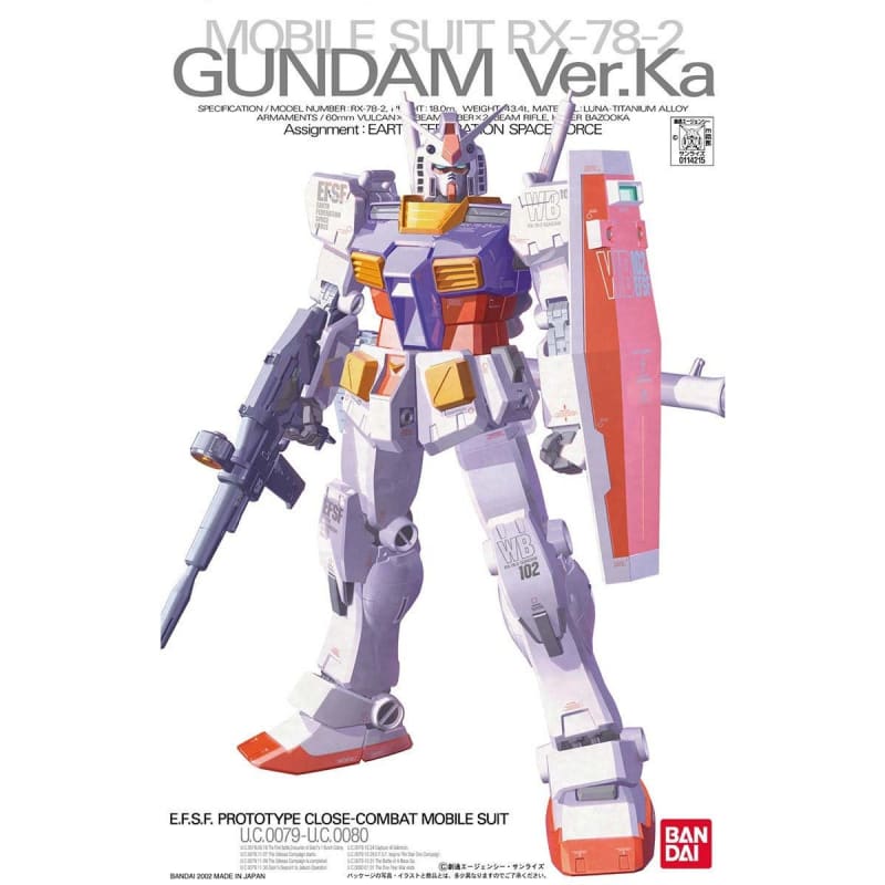 MG 1/100 Plastic Model Mobile Suit Gundam : RX-78-2 Gundam Ver.Ka