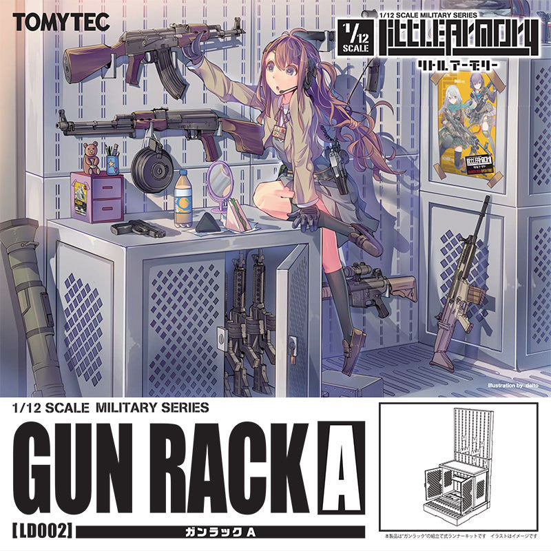 Tomytec 1/12 Scale Plastic Model : LittleArmory [LD002] Gun Rack A