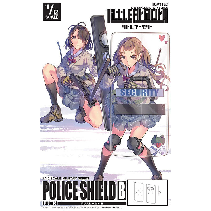Tomytec 1/12 Scale Plastic Model : LittleArmory [LD005] Police Shield B Type